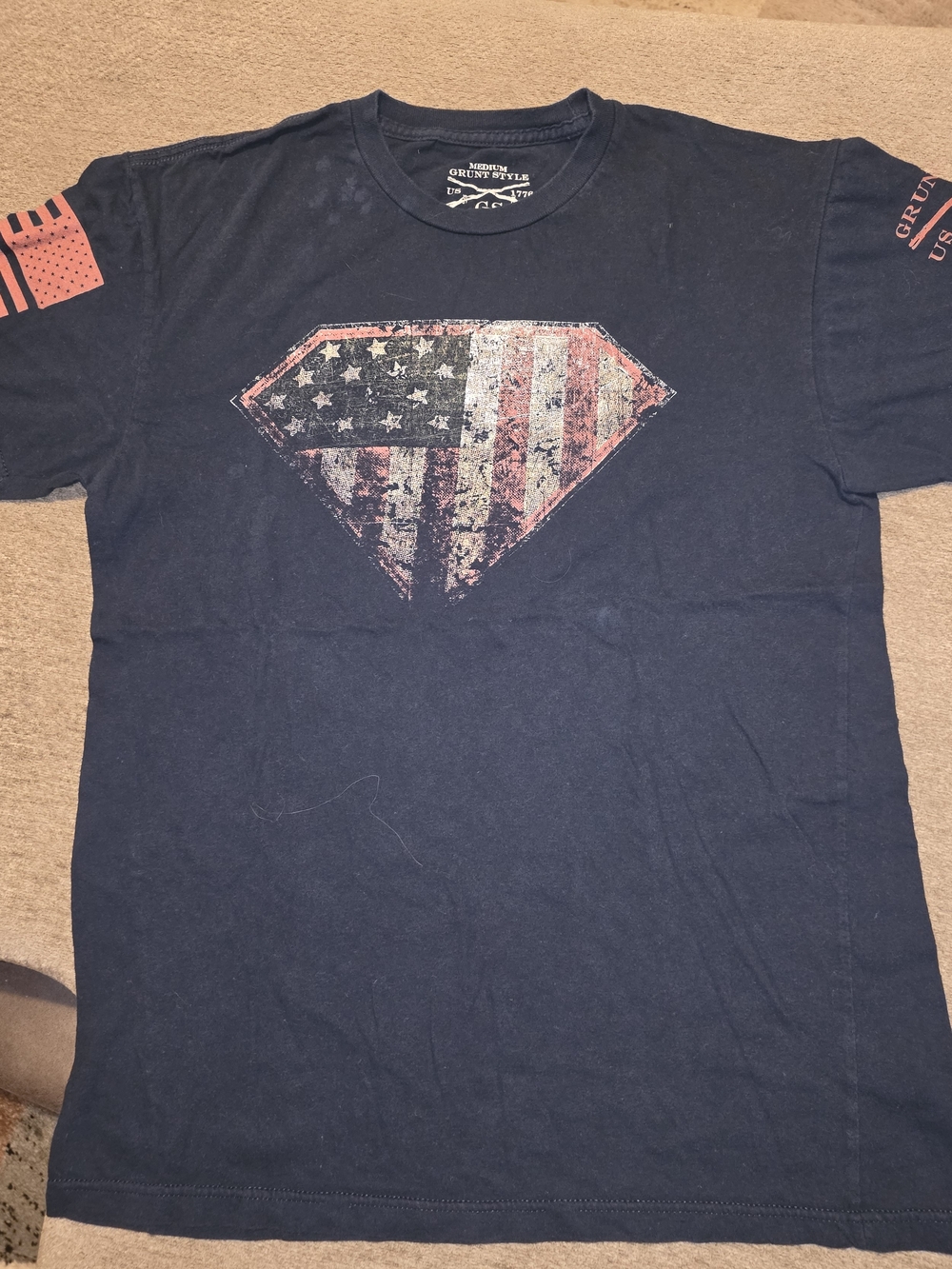 Grunt Style Super Patriot Men's Graphic T-Shirt - Medium